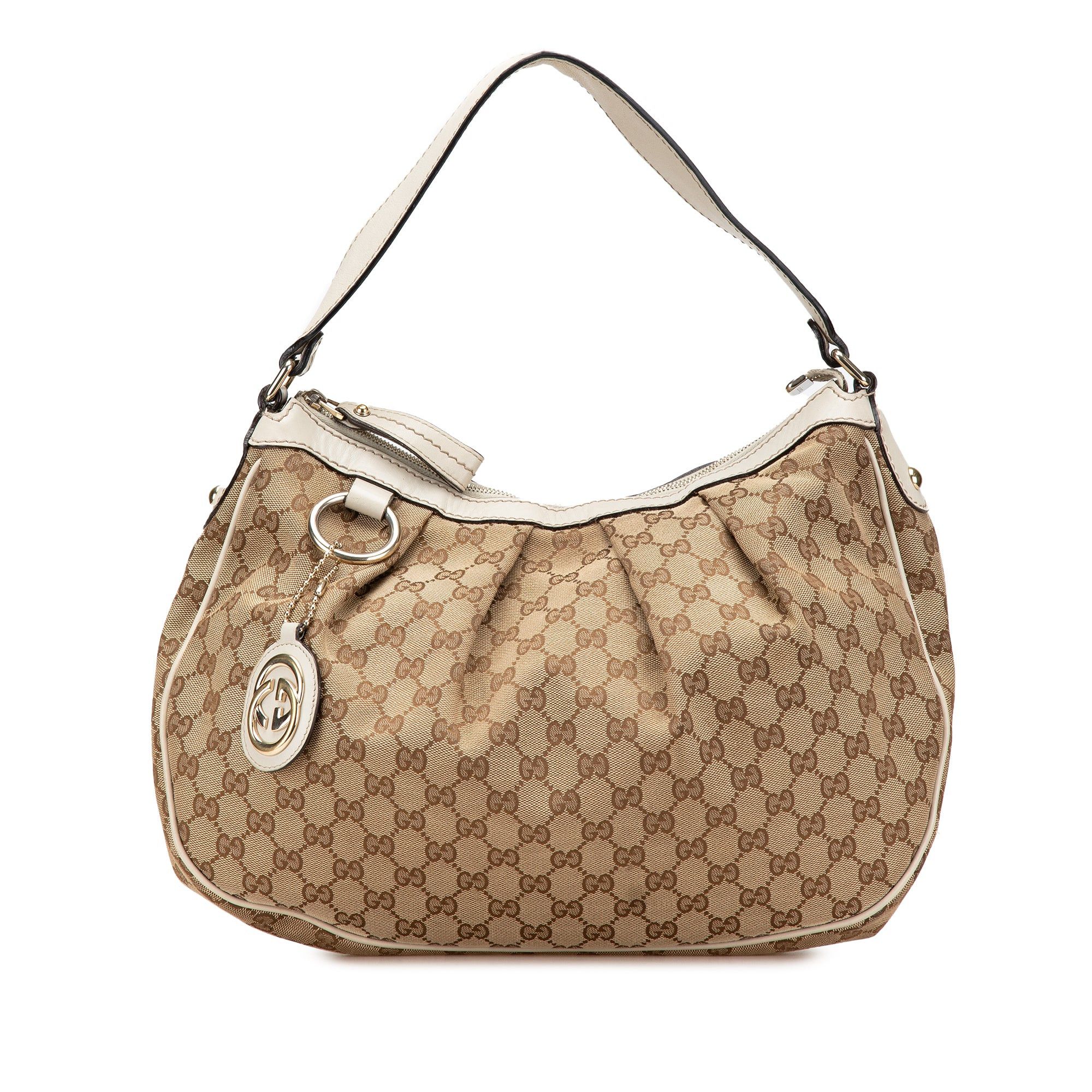Gucci Medium GG Canvas Sukey Shoulder Bag in Brown, Women's