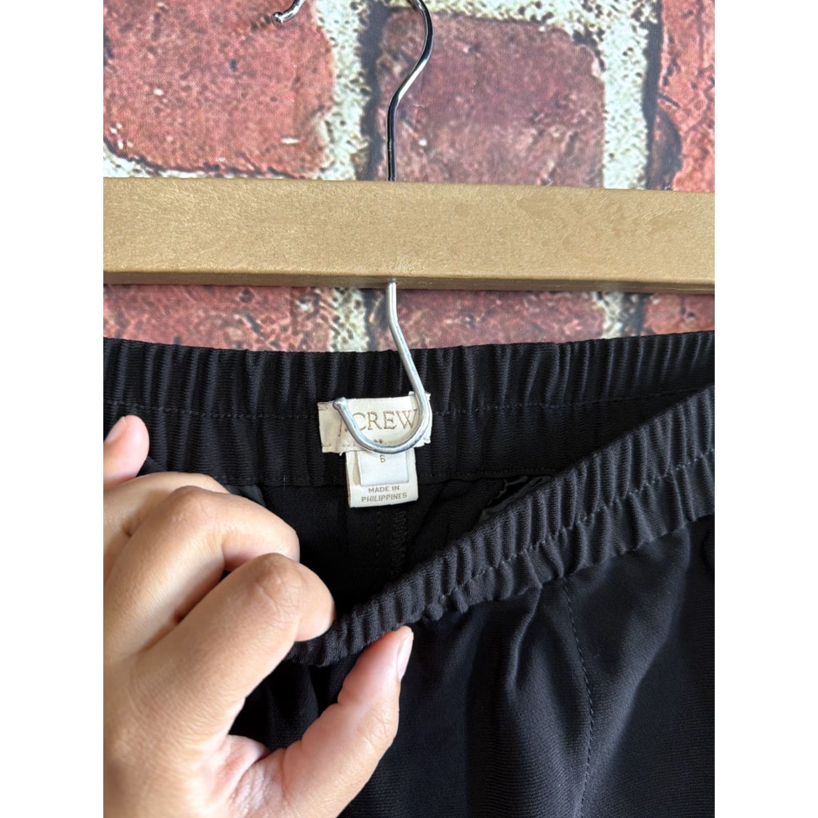 J.Crew VINTAGE J.Crew Womens Black Zipper Pocket Jogger Syndey Pants Size 6 Elastic Waist Size 28" / US 6 / IT 42 - 2 Thumbnail