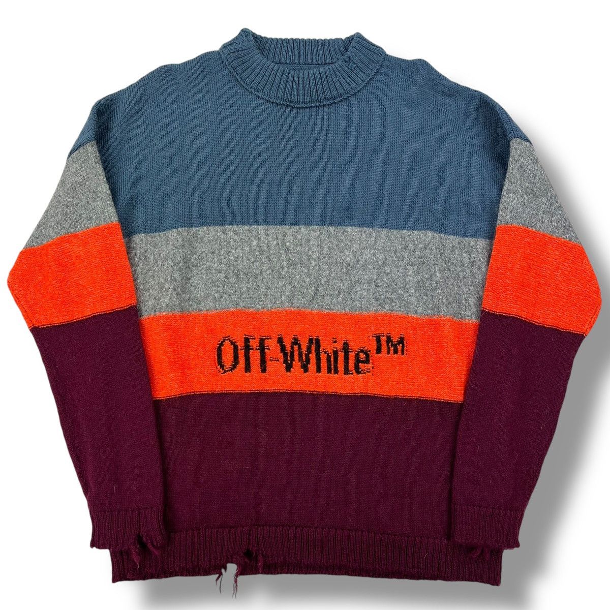 Off-White Off-White Distressed Sweater Size US M / EU 48-50 / 2 - 2 Thumbnail