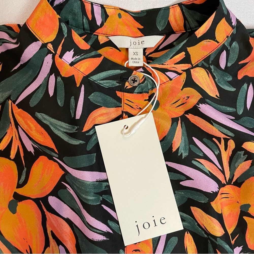 Joie NWT New $428 Joie Joan Silk Midi Floral Dress Size XS Size XS / US 0-2 / IT 36-38 - 7 Thumbnail