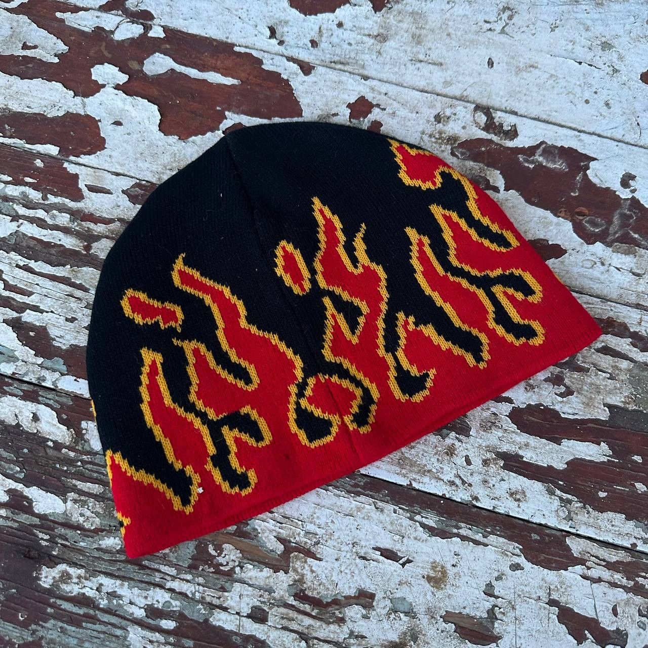 Frame Vintage Japan Crazy Fit Flame Hat Cap Y2K 00s USA Crazy Size ONE SIZE - 2 Thumbnail