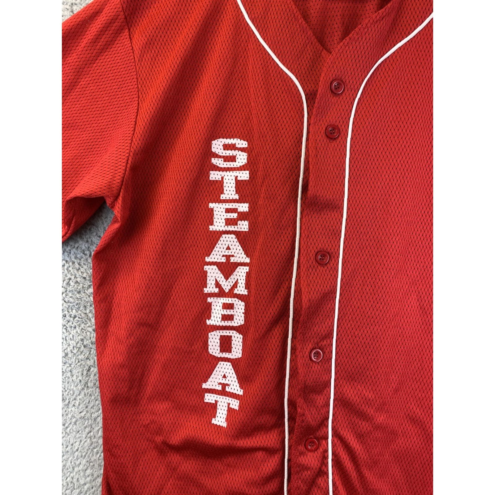 Vintage VTG Steamboat Baseball Jersey Men's SIZE XL Red 62-15 Size US XL / EU 56 / 4 - 2 Thumbnail