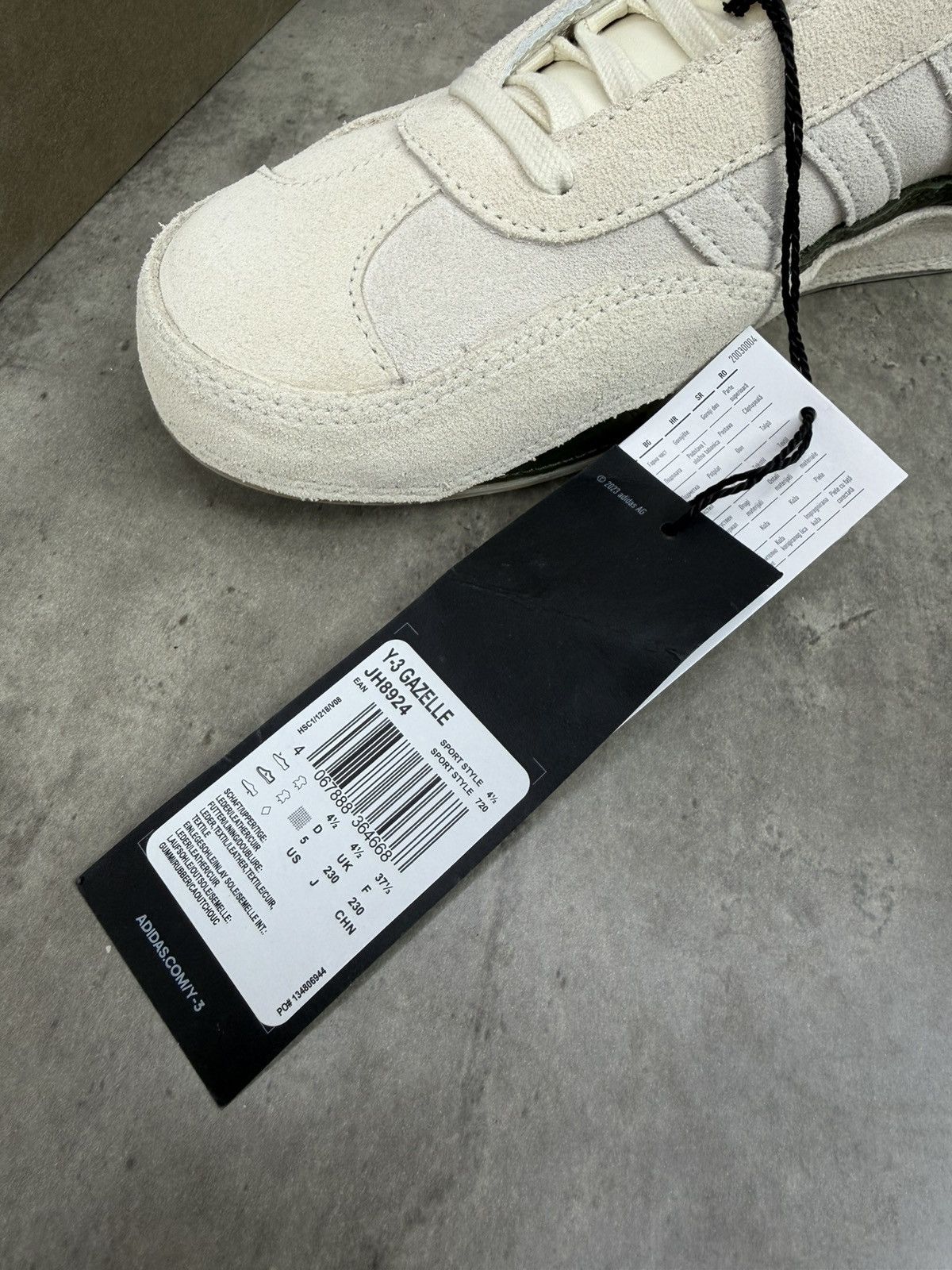 Adidas Adidas Y-3 Gazelle Cream White Sneakers Size 37 1/3 Size US 6.5 / IT 36.5 - 10 Thumbnail