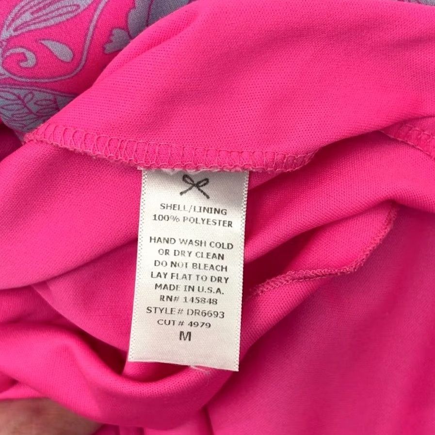 Vintage VINTAGE Everly Shift Sleeveless Pink Gray Paisley High Neck Mini Dress Size M Size M / US 6-8 / IT 42-44 - 8 Thumbnail