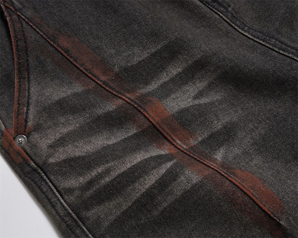 Japanese Brand × Jean Men's punk distressed washed loose jeans Size US 32 / EU 48 - 6 Thumbnail