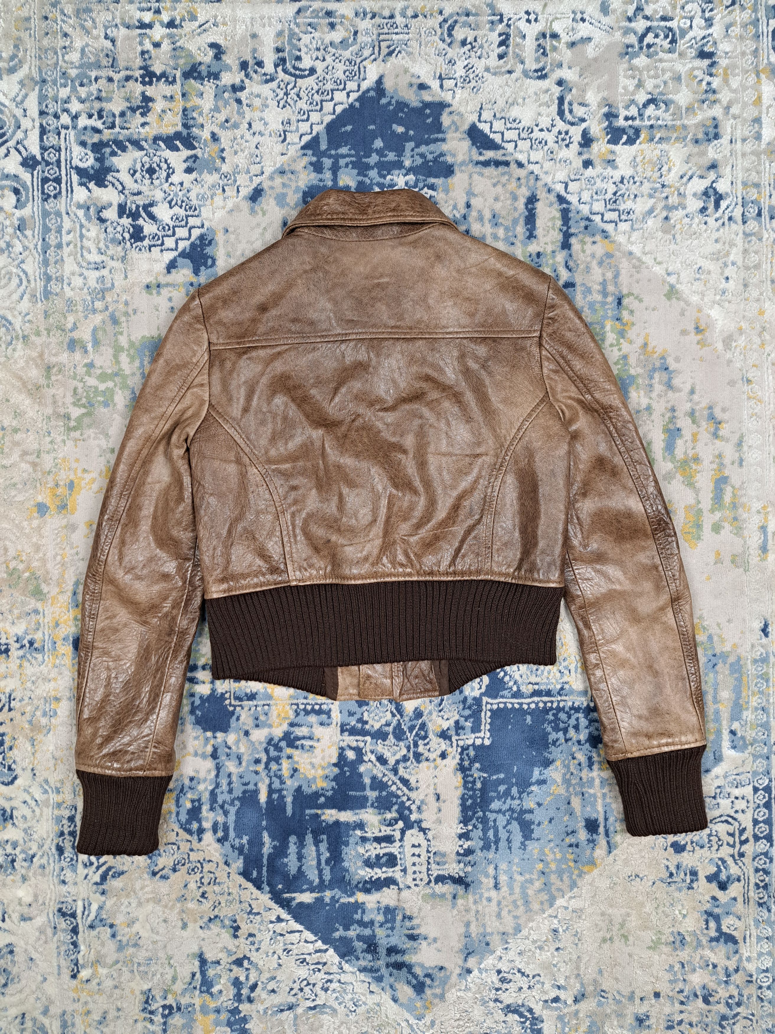 Genuine Leather × If Six Was Nine × Vera Pelle Japanese Style Cropped Leather Jacket Brown Boxy Moto Size S / US 4 / IT 40 - 5 Thumbnail