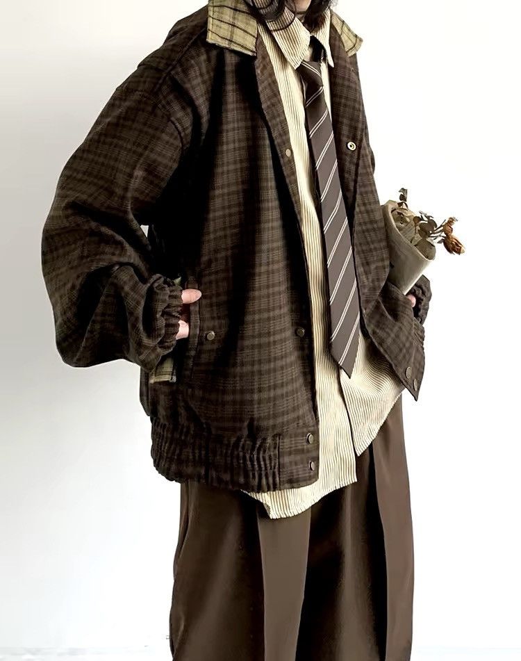 Other Streetwear Casual Oversized Patchwork Plaid Design Jacket Size US M / EU 48-50 / 2 - 3 Thumbnail