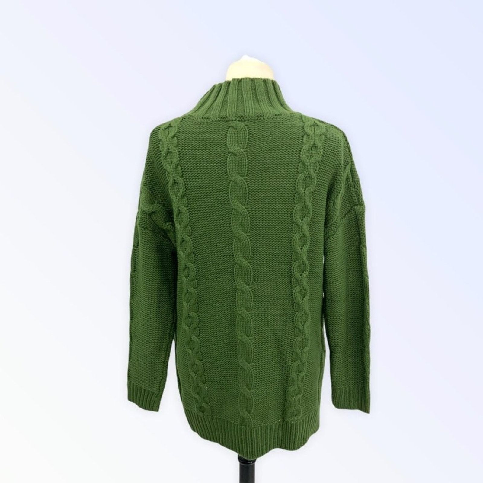 BB Dakota BB Dakota Surplus Green Cable Knit Tunic Sweater NWT Small Size S / US 4 / IT 40 - 2 Thumbnail