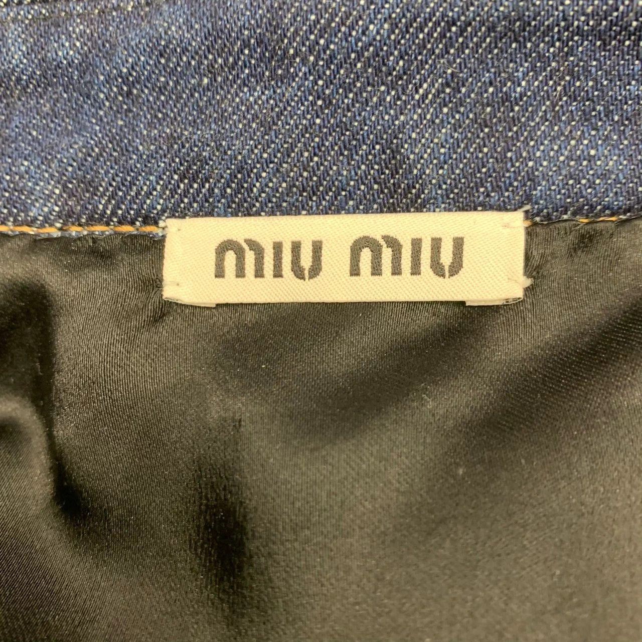 Miu Miu Miu Miu Blue Rhinestone Denim Short Jacket Size S / US 4 / IT 40 - 6 Thumbnail