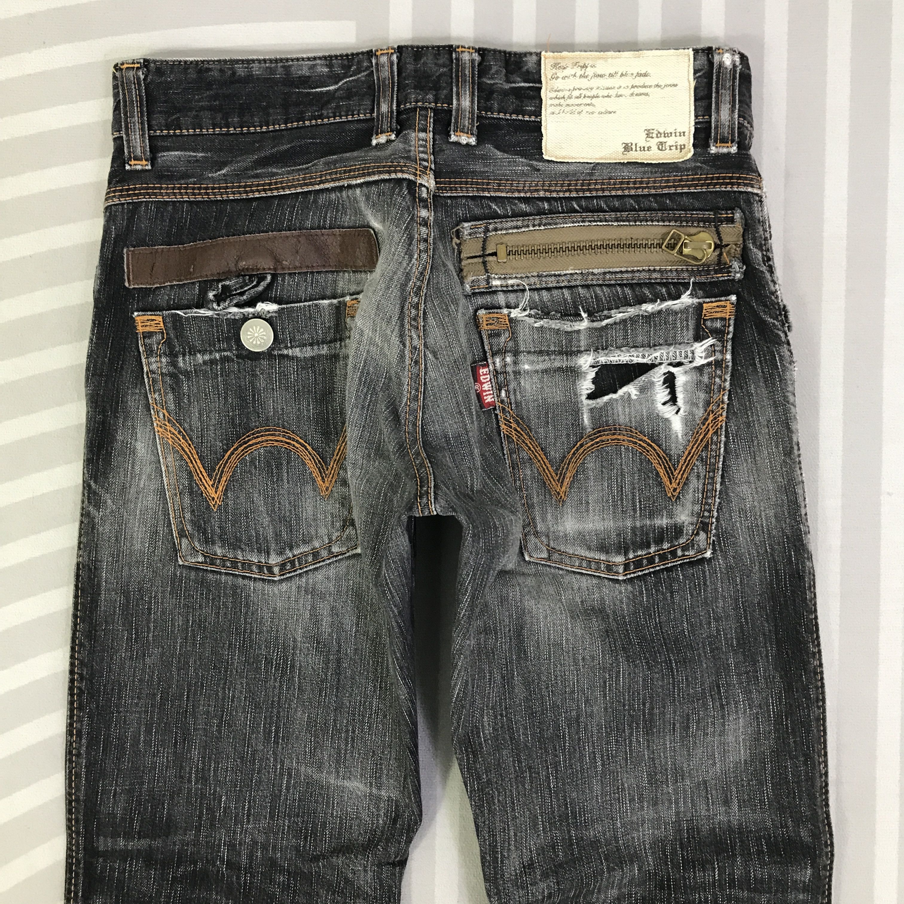 Edwin Vintage Edwin Black Faded Jeans pants K74B19 Size US 28 / EU 44 - 5 Thumbnail