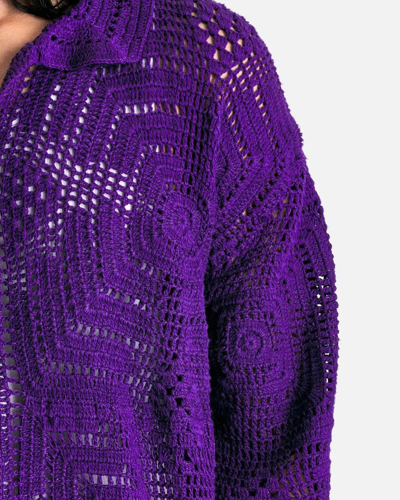 Bode o1s1v1r1oon0825 Crochet Overshirt in Purple Size US XXL / EU 58 / 5 - 6 Thumbnail