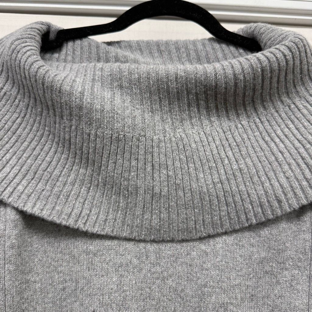 Women's Karen Millen Grey Cowl Neck Tunic Sweater Size S