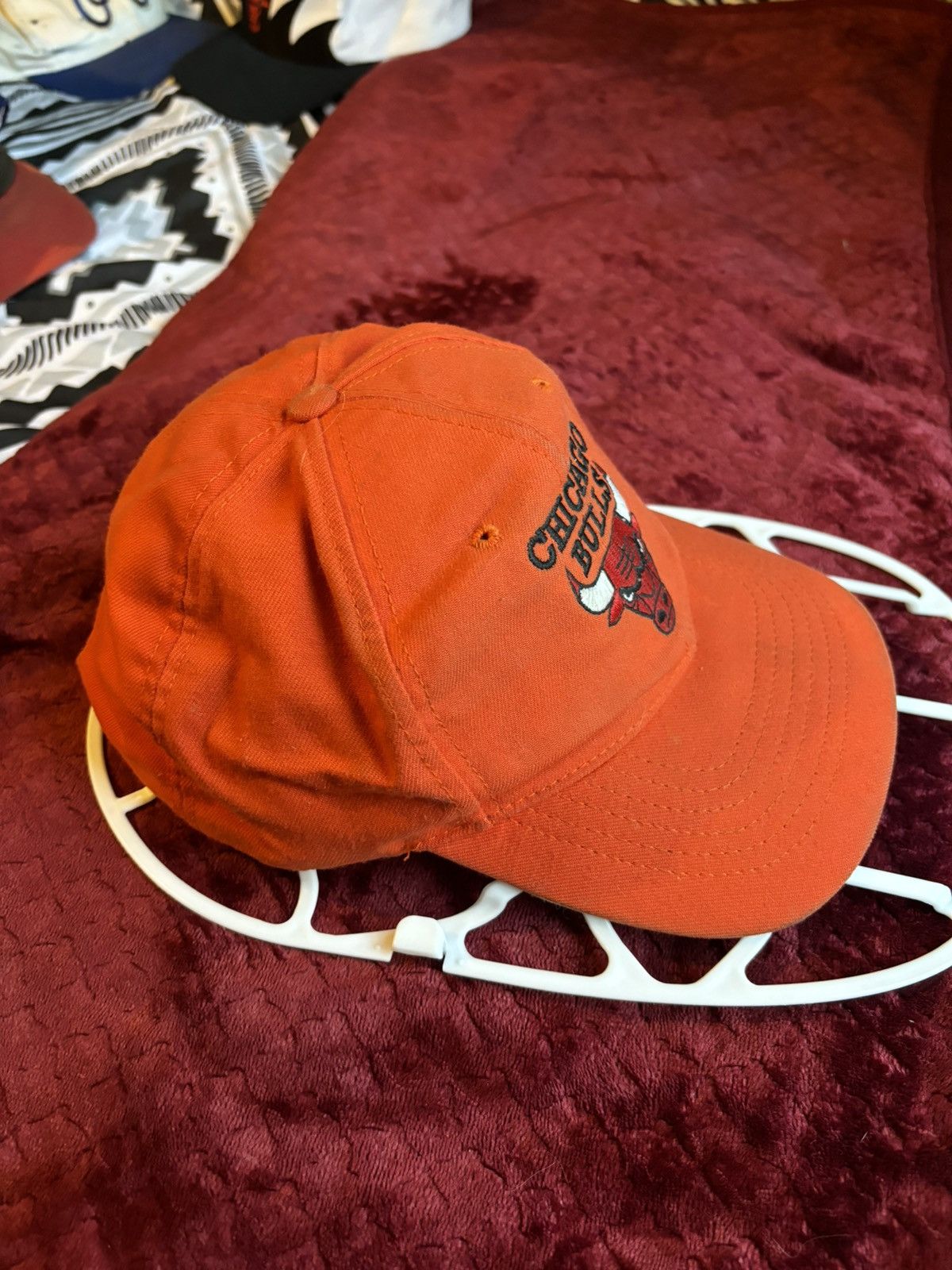 NBA × Vintage Vintage 90’s NBA Chicago Bulls Orange SnapBack Hat Size ONE SIZE - 4 Thumbnail