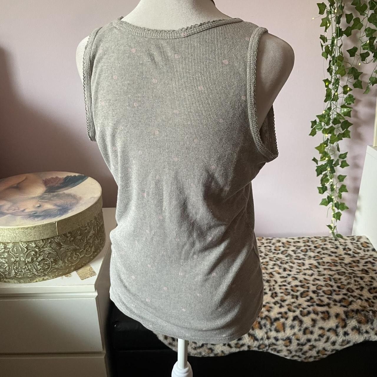 Gap Grey and Pink Polka Dot Tank Top Size XXL / US 16-18 / IT 52-54 - 3 Thumbnail