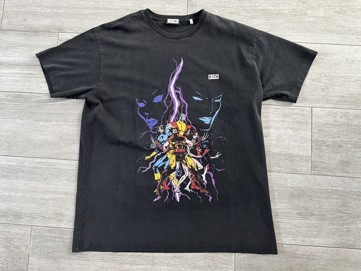 Kith KITH X-Men Clash Marvel Black Vintage Tee T-Shirt Sz L Large