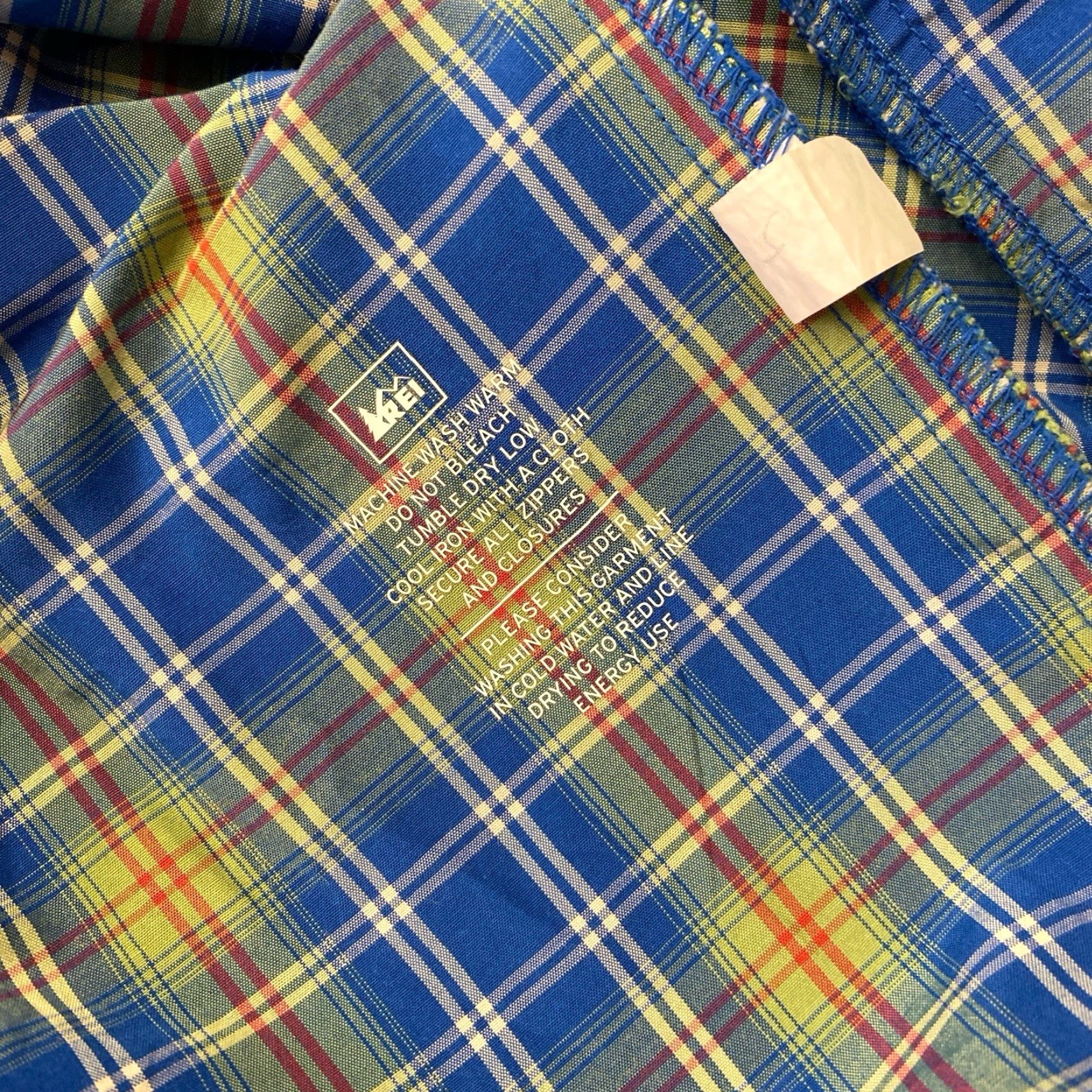 Vintage REI Shirt Mens XL Blue Tartan Plaid Short Sleeve Gallegos Zip Pocket Pearl Snap Shirt Size US XL / EU 56 / 4 - 4 Thumbnail
