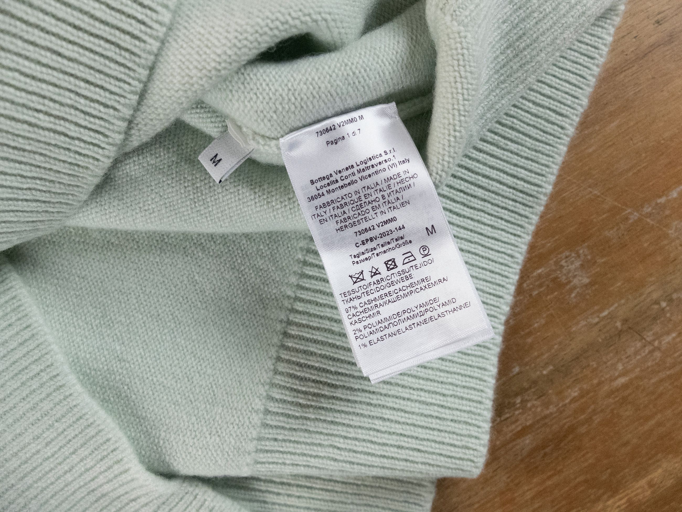 Bottega Veneta BOTTEGA VENETA Glacier green cashmere sweater Medium q Size US M / EU 48-50 / 2 - 6 Thumbnail
