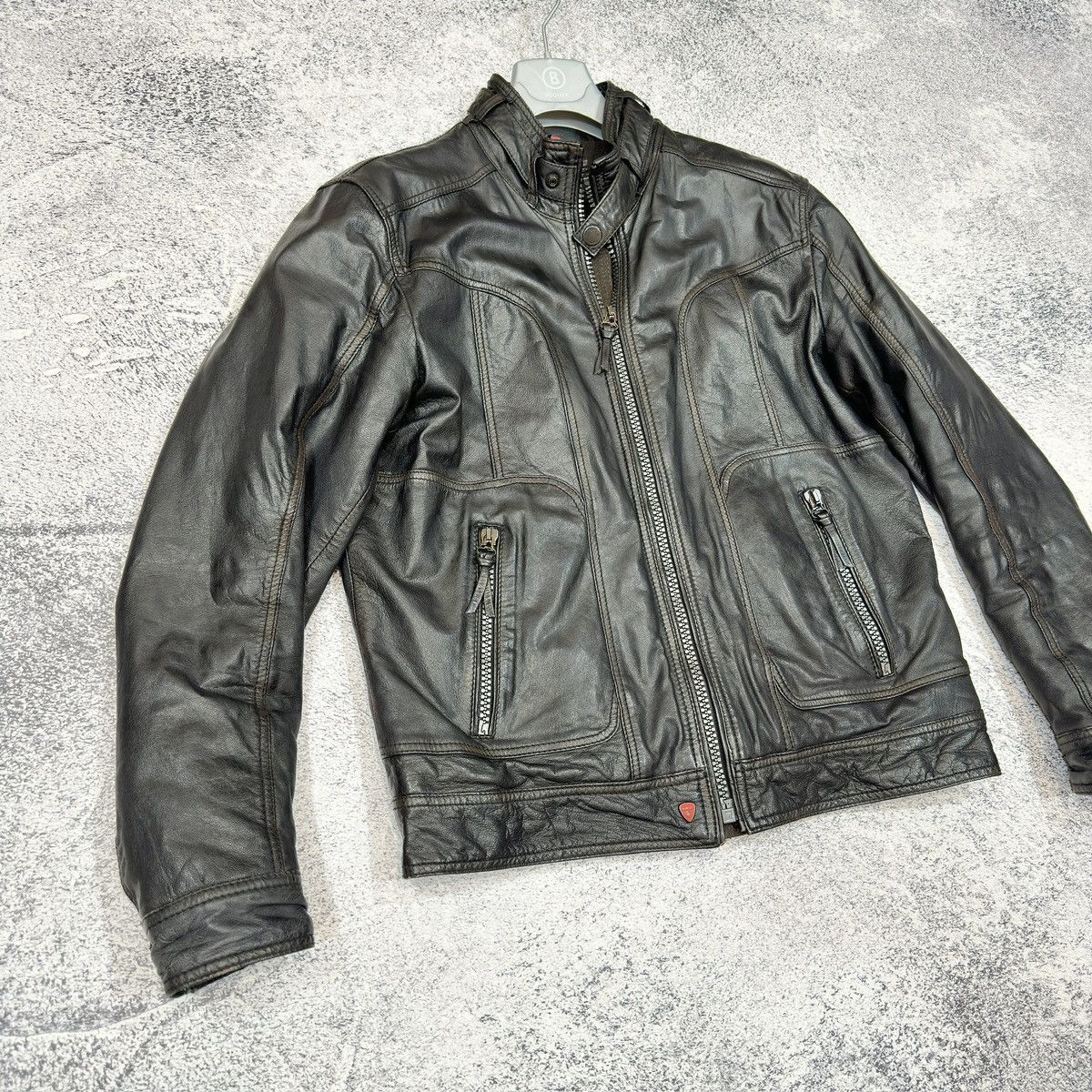 Designer × Strellson Strellson Leather Jacket L size 52 Size US L / EU 52-54 / 3 - 3 Thumbnail