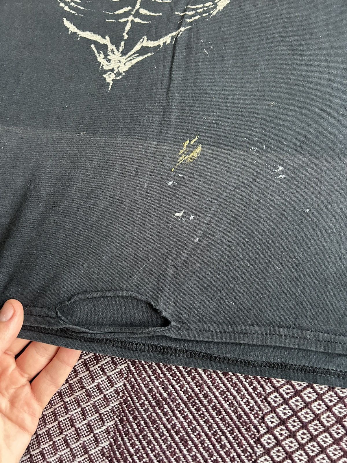 Vintage Vintage Gildan In Flames Merch T-shirt Thrashed Print Rare Size US XL / EU 56 / 4 - 7 Thumbnail