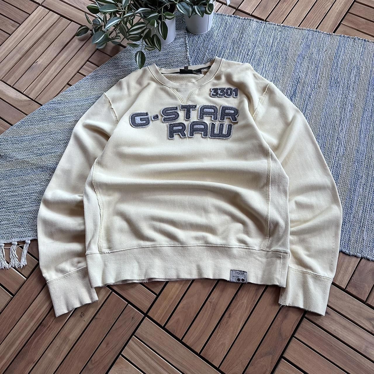 G-Star Vintage Y2K G-star Raw 3301 Big Logo Sweatshirt Size US XXL / EU 58 / 5 - 1 Thumbnail