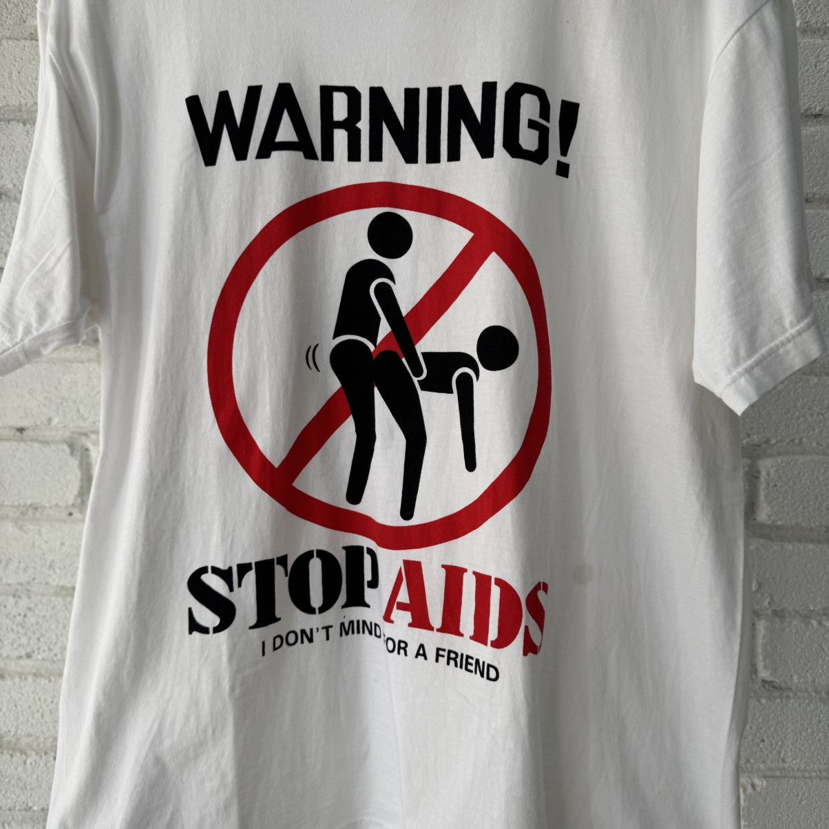 Vintage Stop AIDS Tee Size US M / EU 48-50 / 2 - 3 Thumbnail