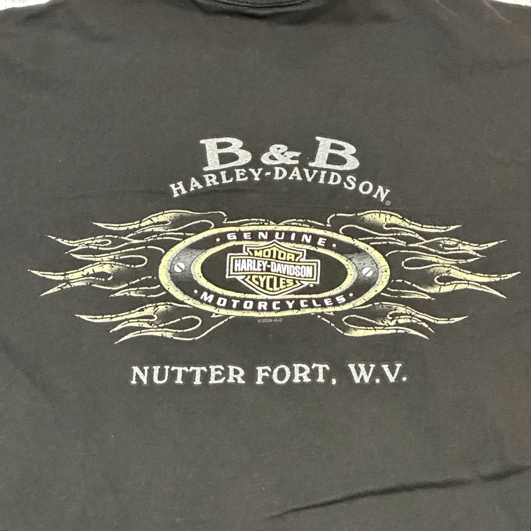 Harley Davidson Harley-Davidson American Legend Tee Biker USA Made Multicolor 3XL Mens Shirt Short Sleeve Crew Neck Nutter Fort Flame Wing Logo Size US XXL / EU 58 / 5 - 7 Thumbnail