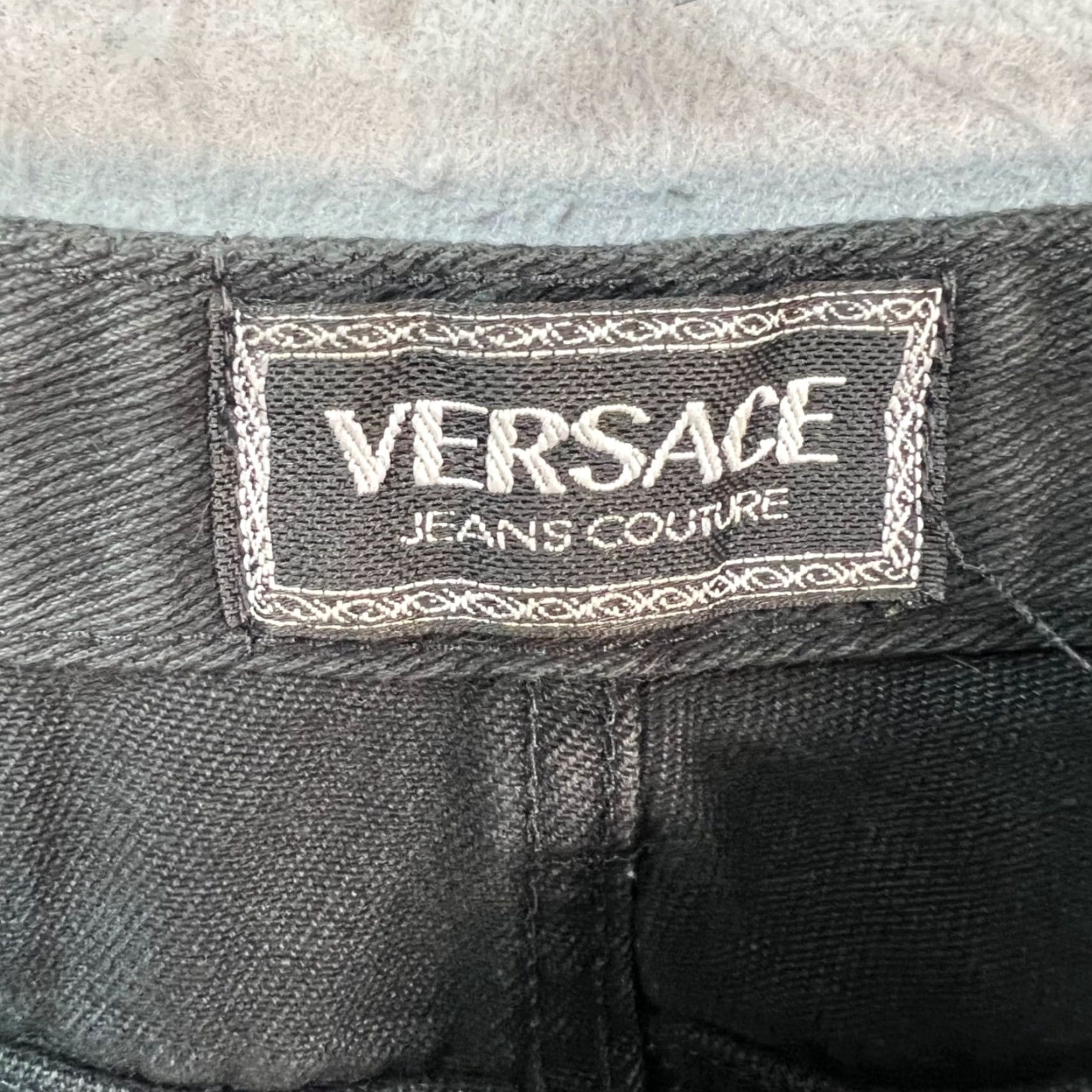 Versace Jeans Couture VINTAGE Versace Jeans Couture Womens 44 Black High-Waisted Denim Jeans Size 30" / US 8 / IT 44 - 3 Thumbnail