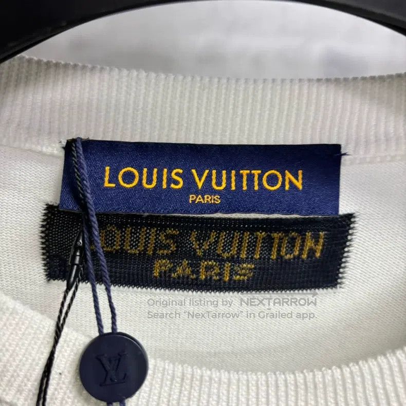 Louis Vuitton Louis Vuitton Beige Logo Print Crew Neck Short Sleeve T-Sh Size US S / EU 44-46 / 1 - 2 Thumbnail
