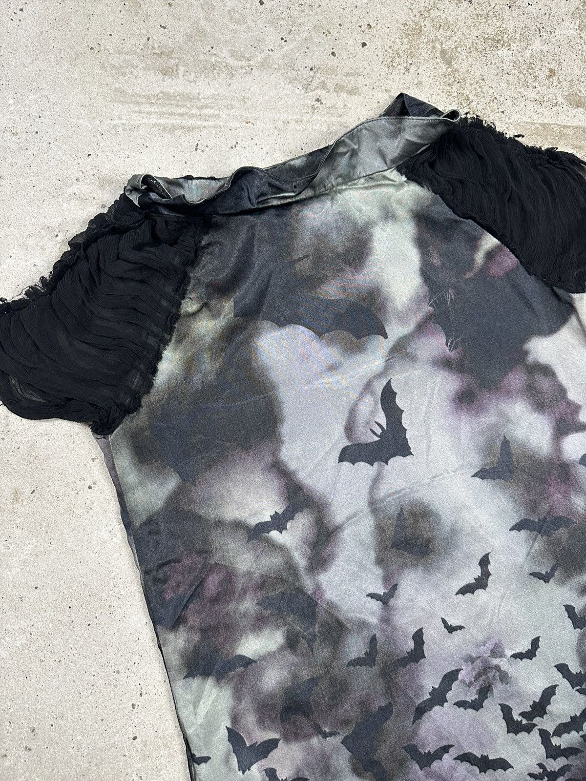 McQ Alexander McQueen McQ by Alexander McQueen Satin Bat Print Mini Dress Size S / US 4 / IT 40 - 5 Thumbnail