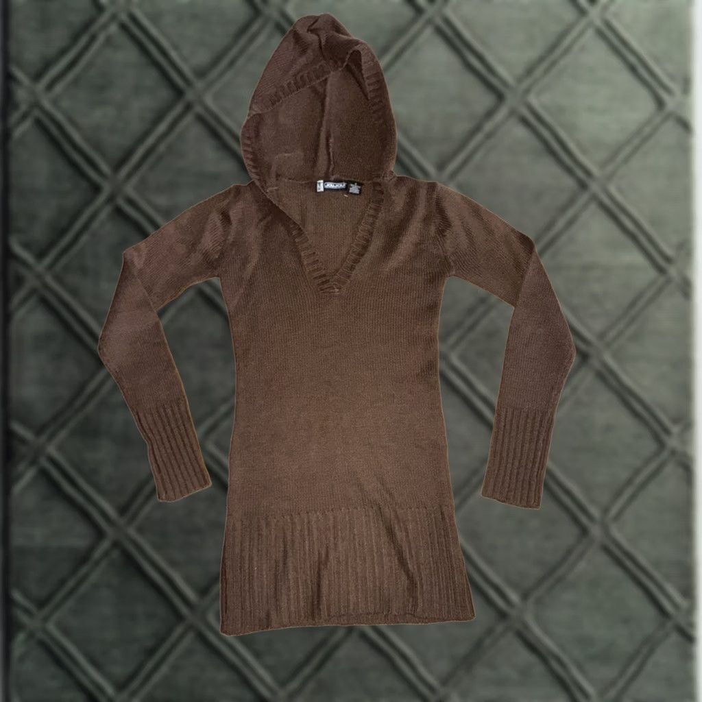 Vintage VINTAGE JouJou Women's Sweater Brown S Hooded Long Sleeve Bodycon Skirt Size S / US 4 / IT 40 - 1 Thumbnail