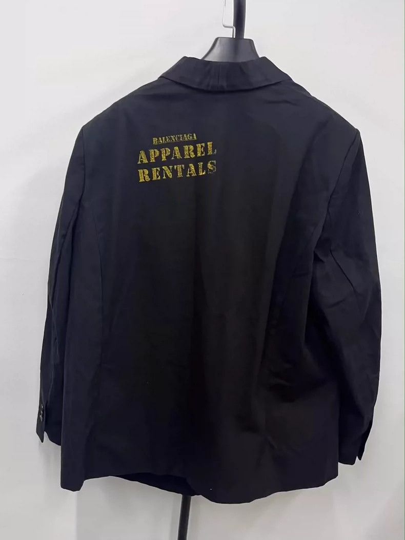Balenciaga Balenciaga Solid One-Button Casual Long-Sleeve Blazer Size US L / EU 52-54 / 3 - 2 Thumbnail