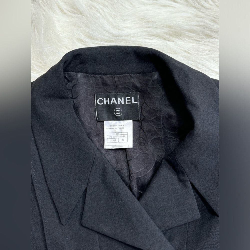 Chanel Chanel Single Breasted Jacket Black 01P 191228 Spring 2001 Size XS / US 0-2 / IT 36-38 - 4 Thumbnail