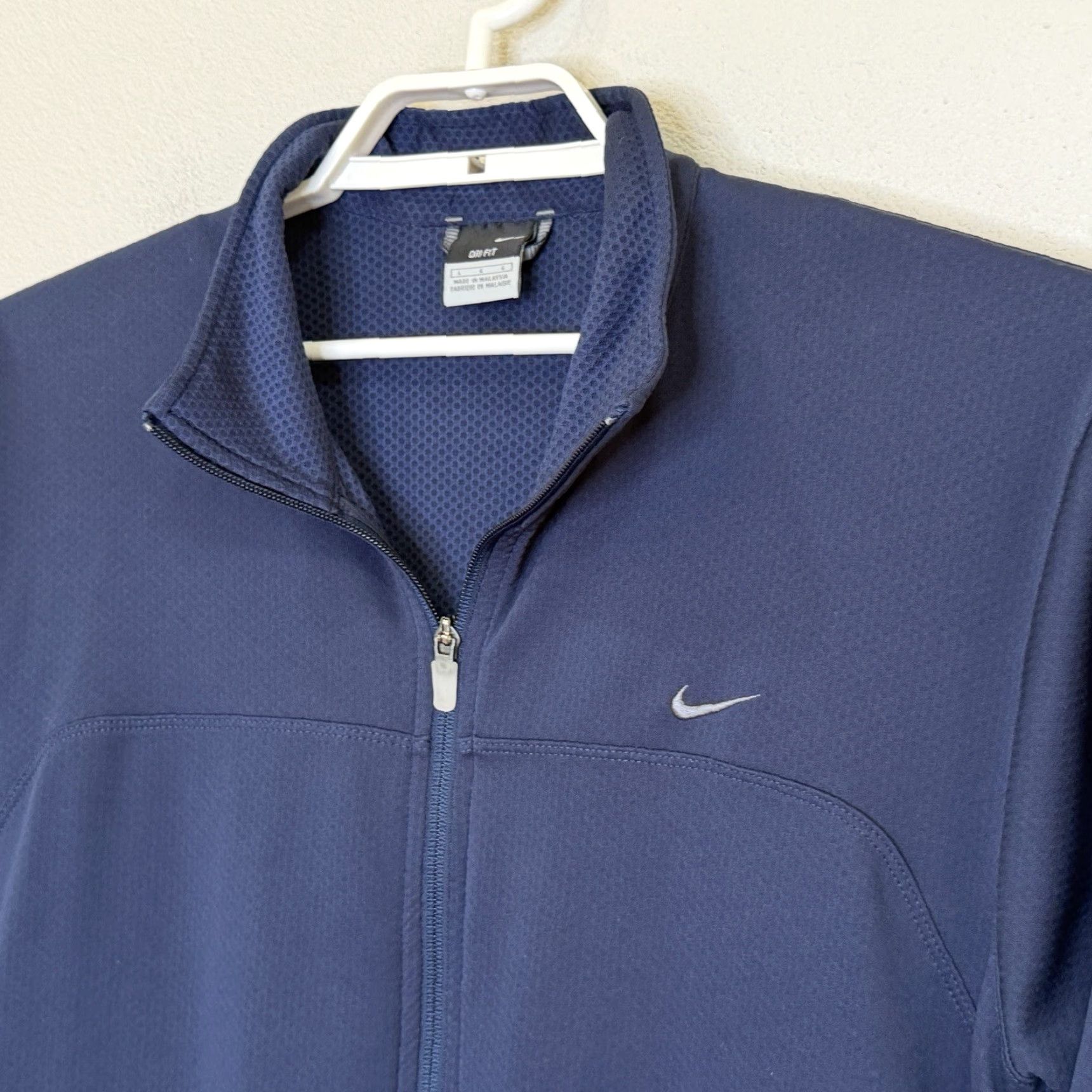 Nike Nike Dri-Fit Jacket Mens Large Blue Full Zip Lightweight Long Sleeve Pockets Outdoor Activewear Size US L / EU 52-54 / 3 - 2 Thumbnail