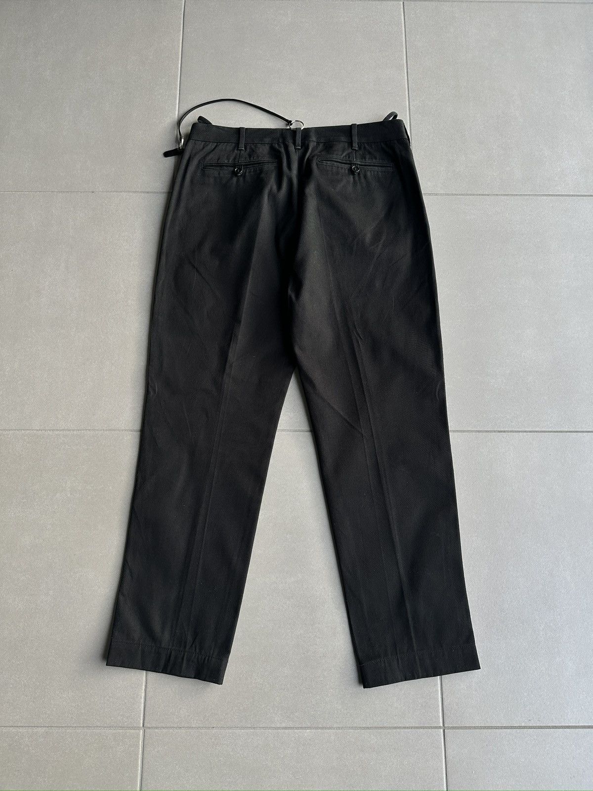 Helmut Lang Helmut Lang Circa 2000 leather trim detail trousers Size US 32 / EU 48 - 8 Thumbnail