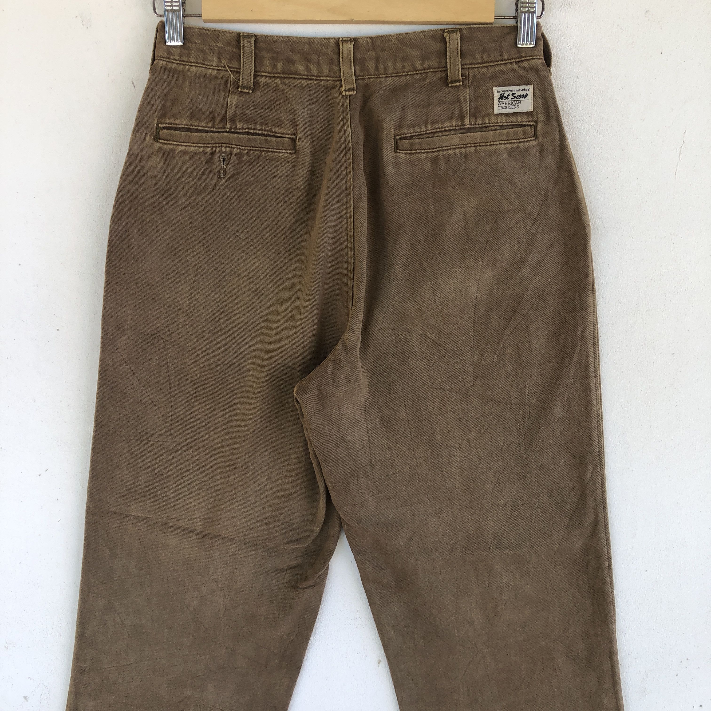 Japanese Brand Vintage Hot Scoop Cargo Pants Brown American Trousers Size 28" / US 6 / IT 42 - 4 Thumbnail