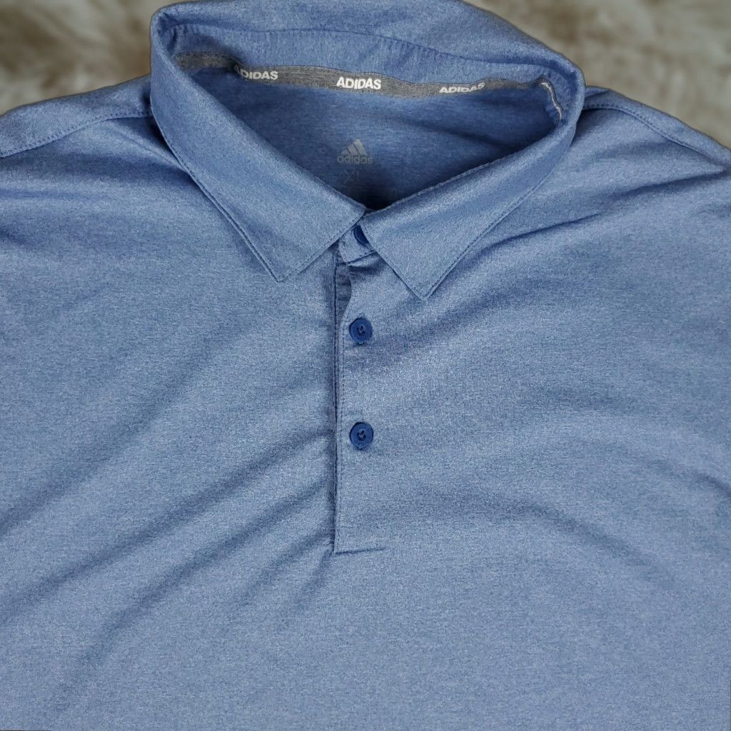 Adidas Adidas Polo Shirt Mens XL Blue Regular Short Sleeve Polo Shirt - Adidas Polo Shirt Men XL Blue Casual Golf Short Sleeve Size US XL / EU 56 / 4 - 1 Thumbnail