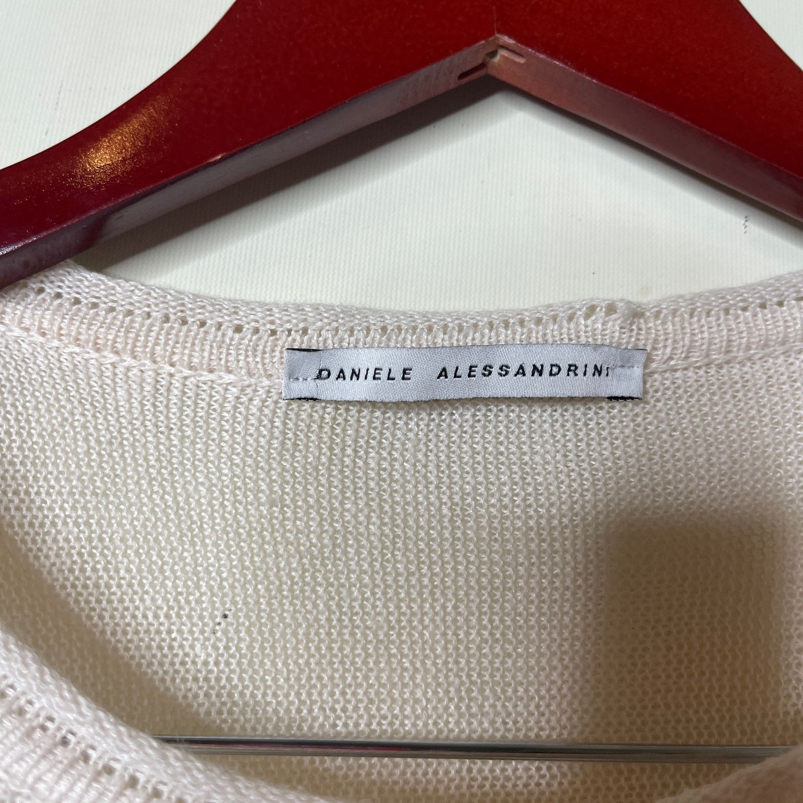 Daniele Alessandrini Daniele Alessandrini cream linen crewneck relax knitted top Size US M / EU 48-50 / 2 - 2 Thumbnail