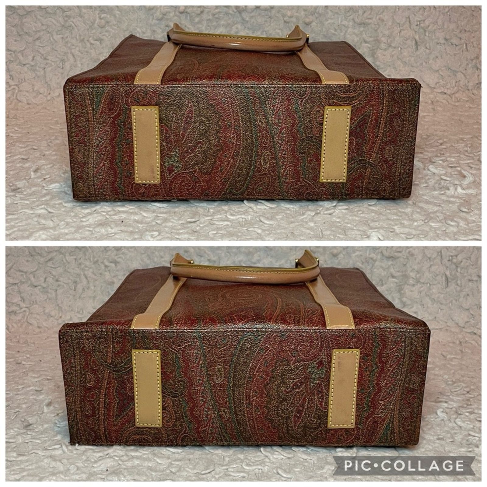 Etro Etro Vintage Arnica Paisley Leather Zip Tote Shoulder Bag Size ONE SIZE - 8 Thumbnail