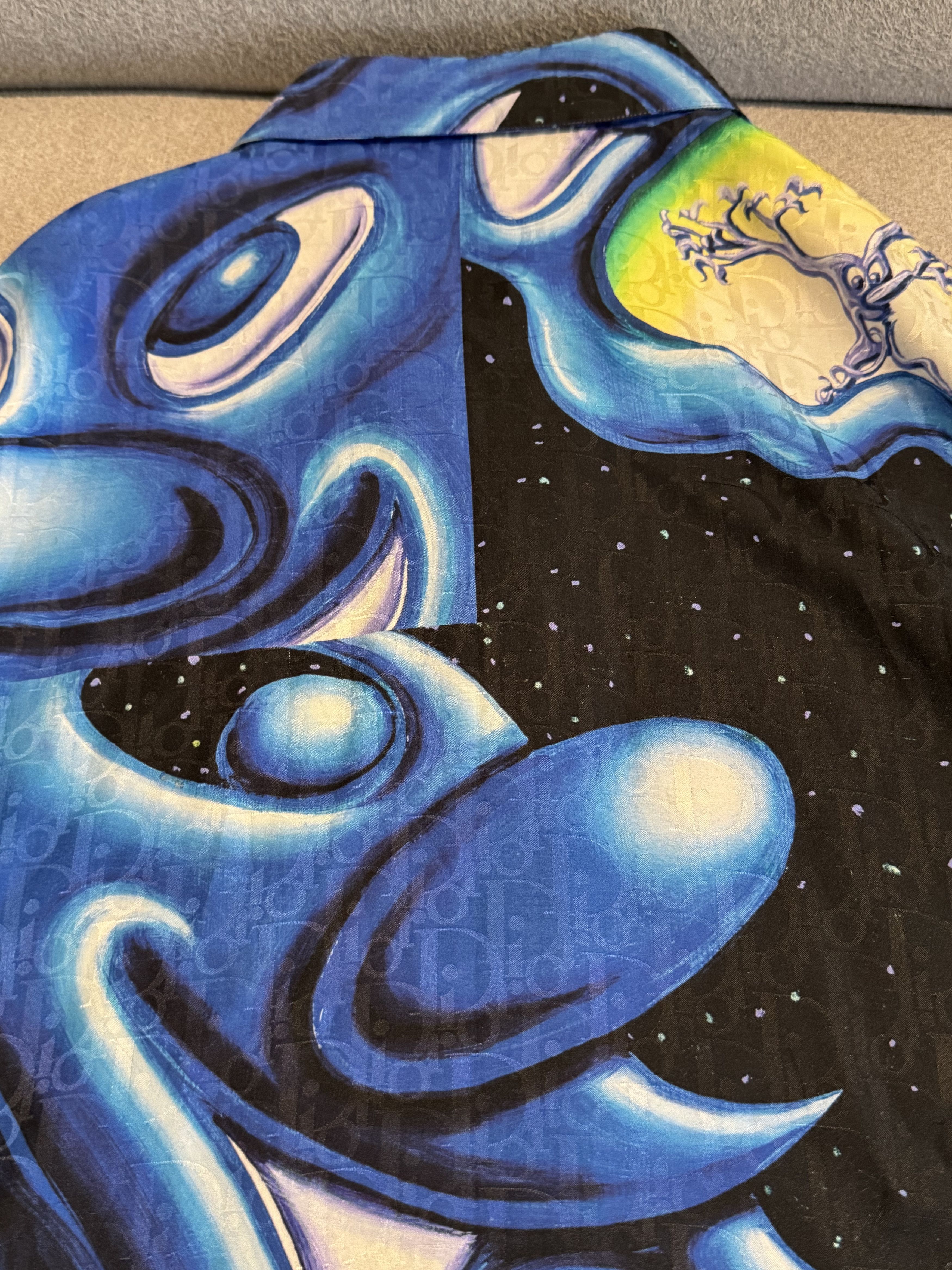 Dior Dior Kenny Scharf Oblique Logo Silk Shirt Size US XS / EU 42 / 0 - 4 Thumbnail