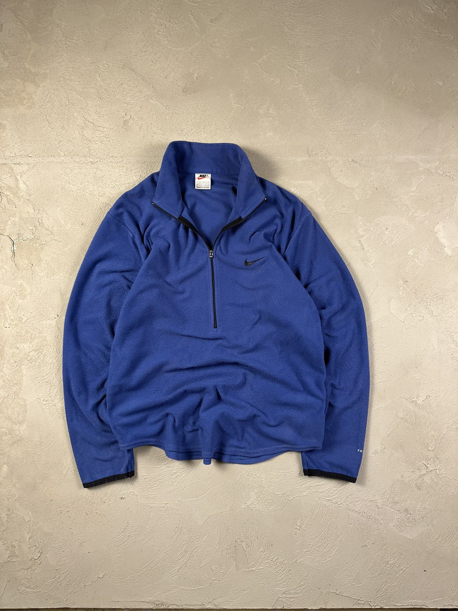Nike 90s Vintage Nike Therma Fit Fleece Halfzip Boxy Sweatshirt Size US L / EU 52-54 / 3 - 1 Thumbnail