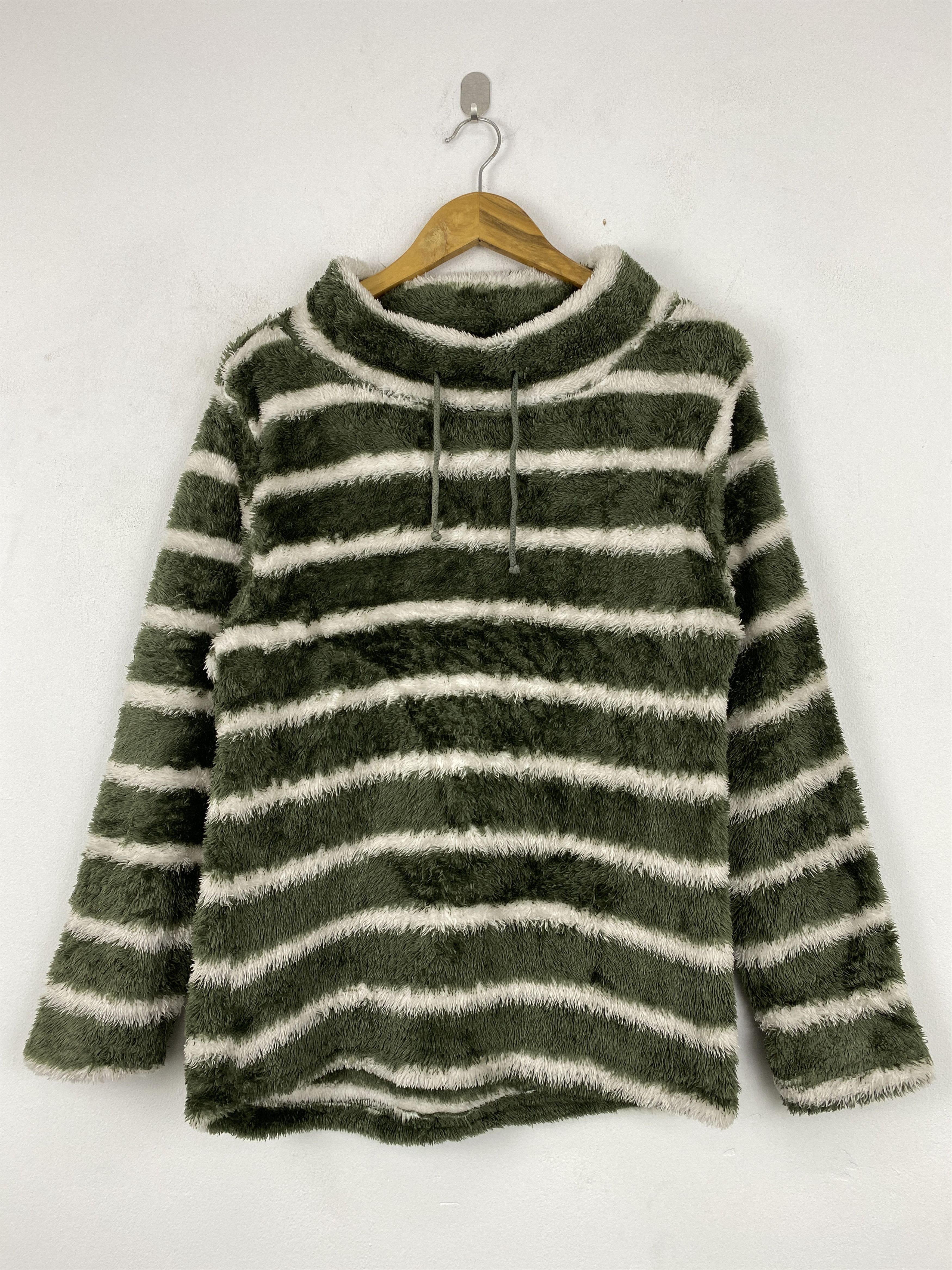 Japanese Brand Vtg Paciva Reciva Striped Fleece Sherpa Turtleneck JA0167 Size US L / EU 52-54 / 3 - 1 Thumbnail