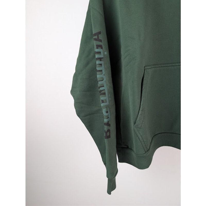 Balenciaga o1rshd1 Ramadan Medium-Fit Hoodie in Green Fleece Size US L / EU 52-54 / 3 - 6 Thumbnail
