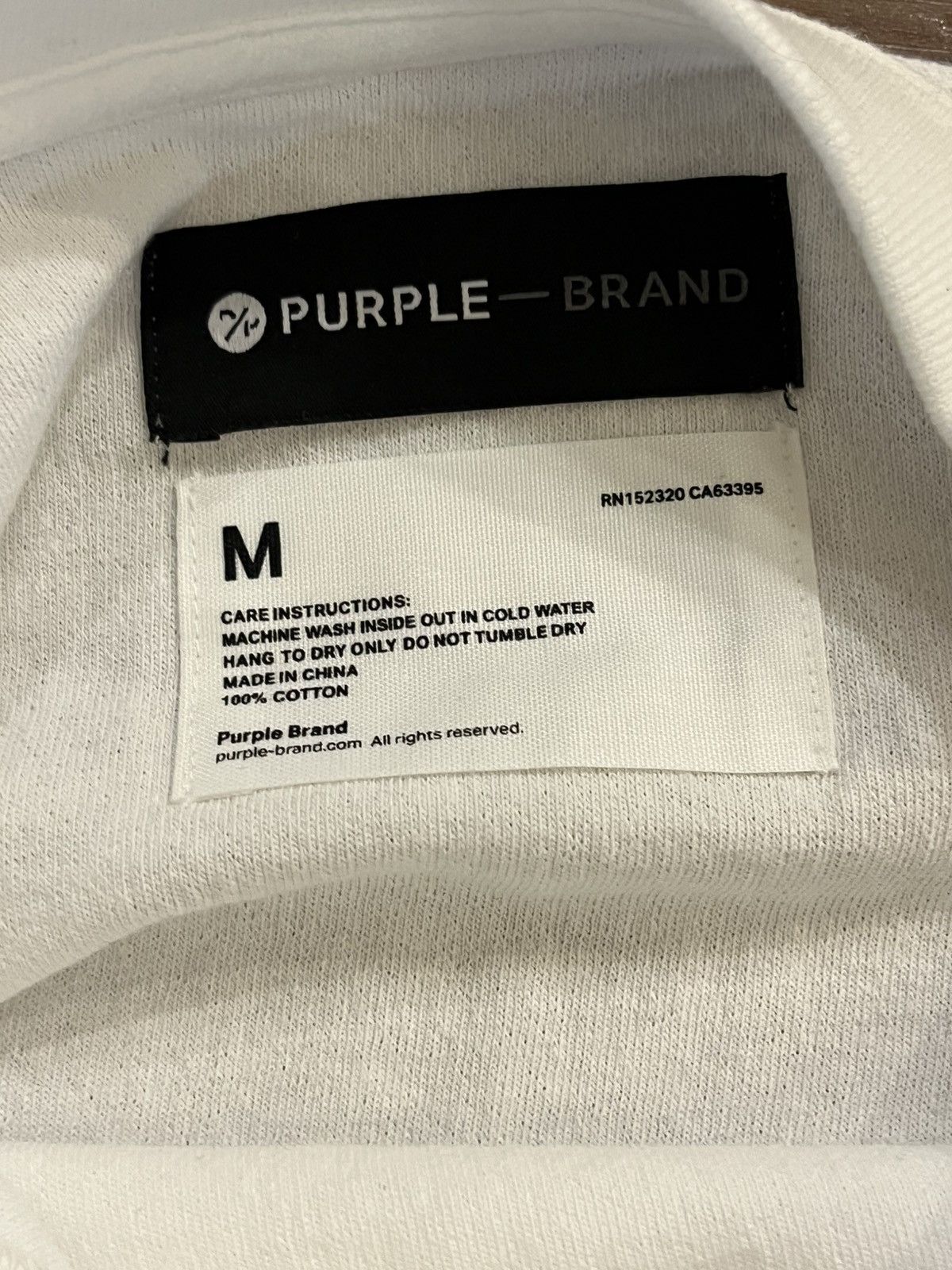 Purple Brand Medium mens white tee new Size US M / EU 48-50 / 2 - 7 Thumbnail