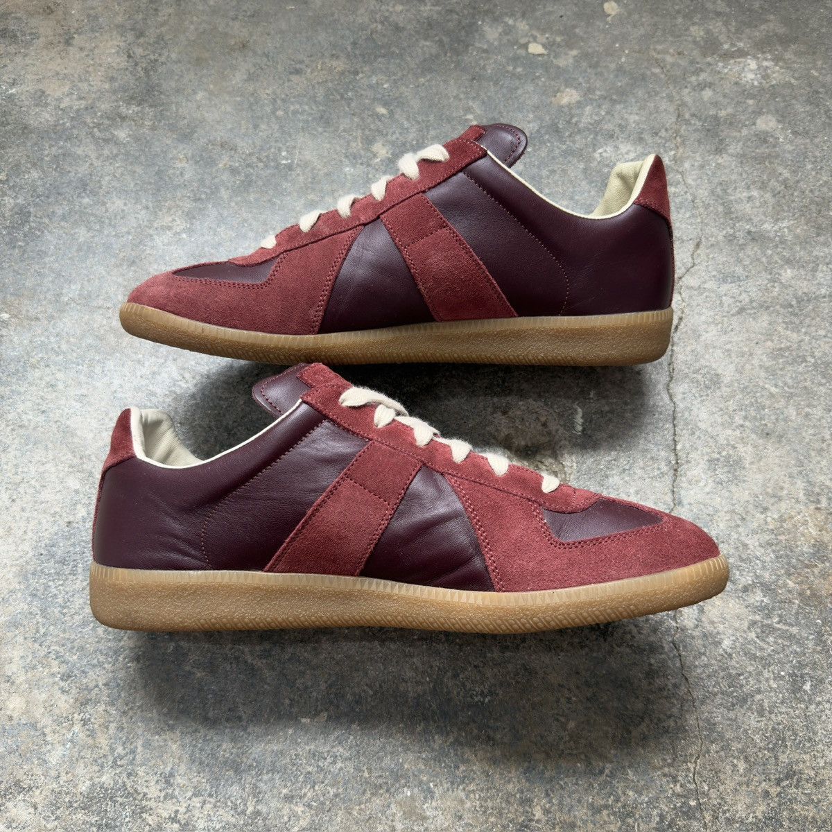 Maison Margiela 2015 Maison Margiela Burgundy Oxblood GATs Size US 10 / EU 43 - 17 Thumbnail