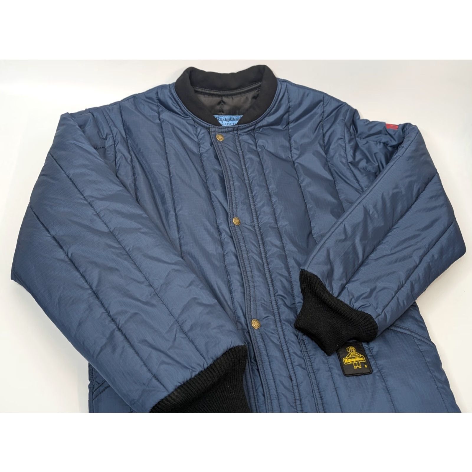 Refrigiwear RefrigiWear Jacket Workwear M Blue Fiberfill Insulated Nylon Zip Short 0525R Mens Size US M / EU 48-50 / 2 - 2 Thumbnail