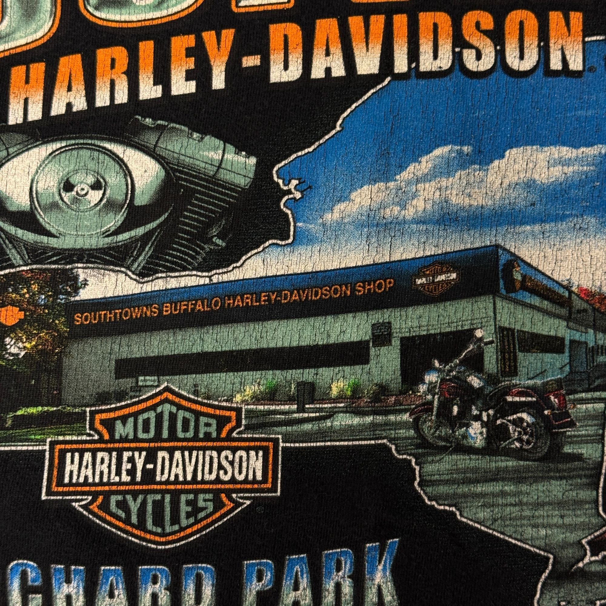 Harley Davidson 2008 Motorcycles Southtowns BUFFALO New York Biker T Shirt Size US M / EU 48-50 / 2 - 10 Thumbnail