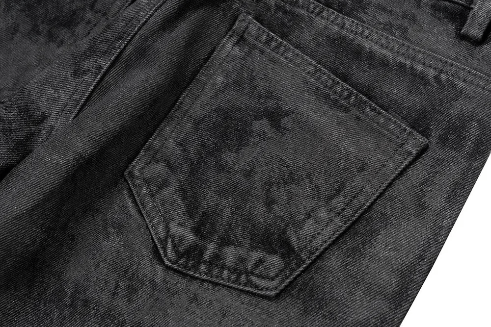 Japanese Brand × Jean Heavyweight washed and waxed micro flare hombre baggy jeans Size US 34 / EU 50 - 10 Thumbnail