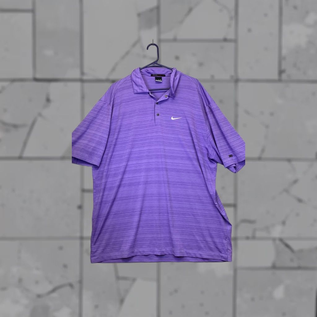 Nike Nike Tiger Woods Polo Shirt Mens XL Purple Dri-FIT Golf Heathered Size US XL / EU 56 / 4 - 1 Thumbnail