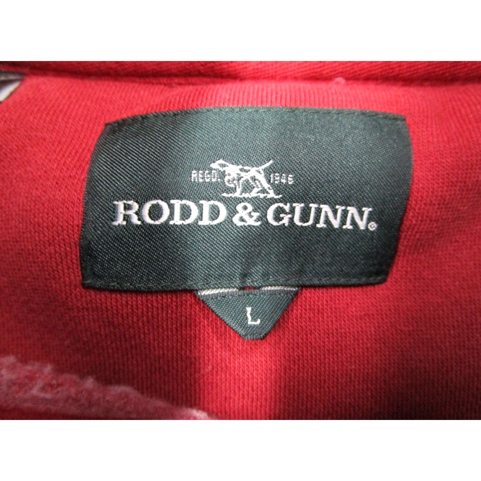 Rodd & Gunn RODD & GUNN Sweater Mens Large Red 1/4 Zip Long Sleeve Fleece Pullover Logo Dog Size US L / EU 52-54 / 3 - 3 Thumbnail
