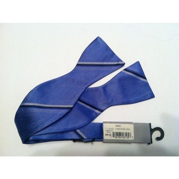 DKNY DKNY MENS NEW BLUE BOW TIE Size ONE SIZE - 5 Thumbnail